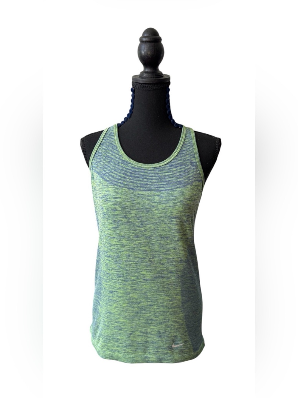 Nike Women’s Heathered Green Blue Racerback Dri Fit Athletic Top